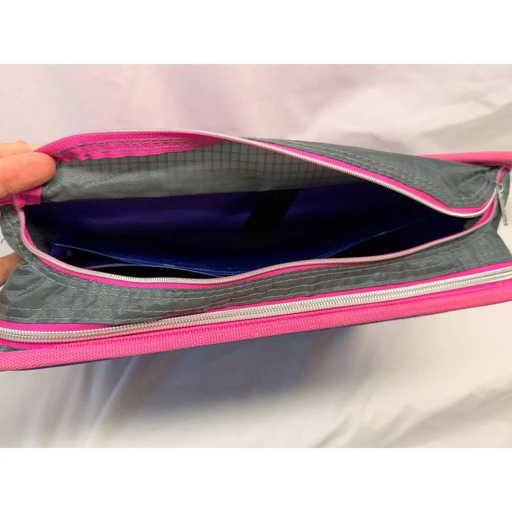 Case-it Mighty Zip Tab 3 Inch Zipper Binder Galaxy Nebula Pink Purple Y2K